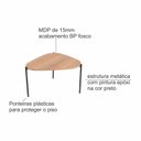 Ver imagem 6 de Mesa de Centro Orgânica 58,5cm Pé Metal Móvel na Caixa