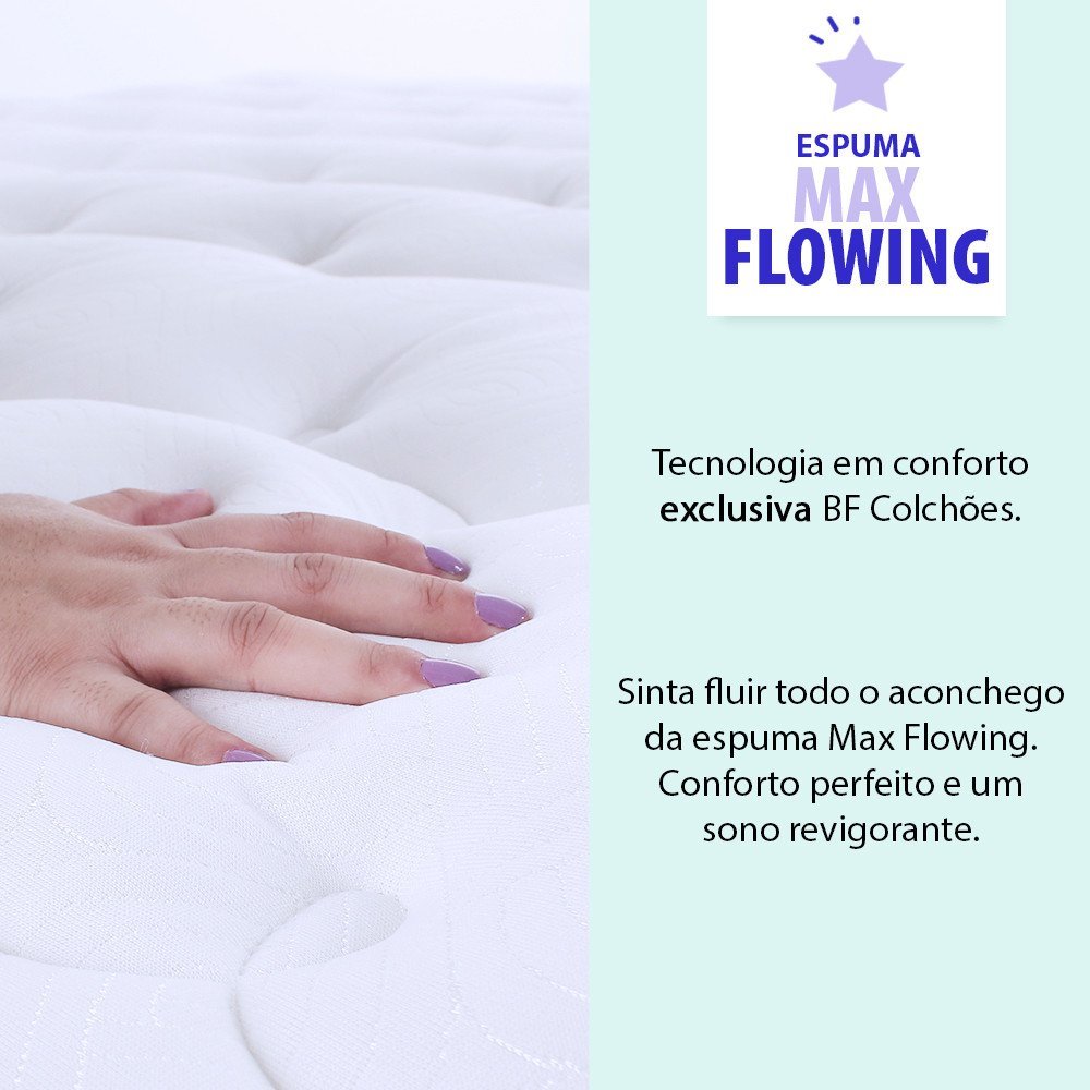 Cama Box King Colchão Molas Ensacadas com Pillow Top Extra Conforto 193x203x72cm Bf Colchoes - 5