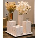 Ver imagem 2 de Porta Vela Aromatizadora em Mármore Travertino Romano