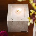 Ver imagem 1 de Porta Vela Aromatizadora em Mármore Travertino Romano