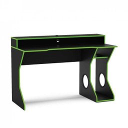 Mesa Gamer Escrivaninha Fremont 130cm Preto E Verde - 3 Mesa Gamer Escrivaninha Fremont 130cm Preto E Verde - 3