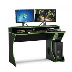 Mesa Gamer Escrivaninha Fremont 130cm Preto E Verde - 8 Mesa Gamer Escrivaninha Fremont 130cm Preto E Verde - 8