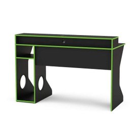 Mesa Gamer Escrivaninha Fremont 130cm Preto E Verde - 7 Mesa Gamer Escrivaninha Fremont 130cm Preto E Verde - 7