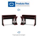 Ver imagem 3 de Mesa Gamer Escrivaninha Fremont 130cm Preto E Vermelho