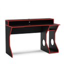 Ver imagem 2 de Mesa Gamer Escrivaninha Fremont 130cm Preto E Vermelho
