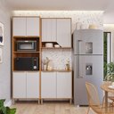 Ver imagem 2 de Armário de Cozinha Celeste com Torre Quente 150 Cm 8 Portas Cinamomo/off White