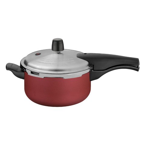Panela de Pressão Tramontina Vancouver Alumínio Antiaderente Starflon Max Vermelho 20cm 3l