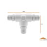 Tubo Conexao T para Torneira Monocomando Agua Fria - 3