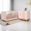 Ver imagem 1 de 4315 - Berco Mini Cama Q Encanto Slim Rosa Acetinado (4315.91) + 4355- Comoda Sap. 1pt/4gav Q