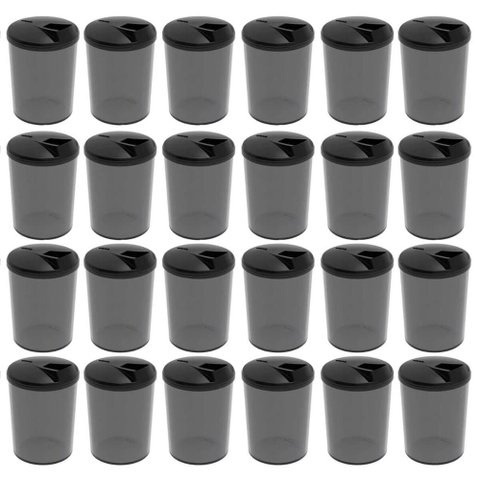 Kit 24 Farinheiras Porta Farofa Temperos com Tampa 400ml Crippa Fumê