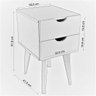 Mesa de Cabeceira 2 Gavetas Smile Falkk - 3
