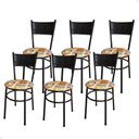 Ver imagem 1 de Conjunto 6 Cadeiras Pretas para Cozinha Viena Cor:happy Hour