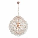 Ver imagem 1 de Lustre Pendente Cristais em Metal Ouro Rosê 8E14 60cm PARIS LUZ