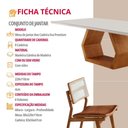 Ver imagem 6 de Conjunto de Jantar Ane 8 Lugares com Cadeiras Eva Premium Imbuia 220cm Mobillare