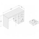 Ver imagem 5 de Mesa para Escritório Malta 2 Gavetas 120cm Politorno New Avelã