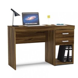 Mesa para Escritório Malta 2 Gavetas 120cm Politorno New Avelã - 7 Mesa para Escritório Malta 2 Gavetas 120cm Politorno New Avelã - 7