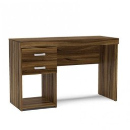Mesa para Escritório Malta 2 Gavetas 120cm Politorno New Avelã - 4 Mesa para Escritório Malta 2 Gavetas 120cm Politorno New Avelã - 4