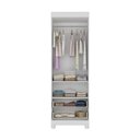 Ver imagem 3 de Guarda-roupa Infantil 62cm 2 Portas e 2 Gavetas Bombom Multimóveis Mp4461 Branco/madeirado