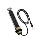 Ver imagem 1 de Torre Multiplug Retrátil com 3 Tomada e 2 Usb Embutir - Kzi