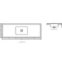 Ver imagem 2 de Pia para Cozinha em Marmore Síntetico e Cuba em Inox 150cm X 54cm Dvg Decoralita