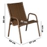 Kit 4 Cadeiras Ipanema Area Externa, Jardim Junco Bronze - 5