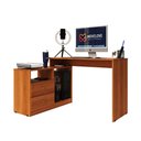Ver imagem 3 de Mesa para Computador Flex em L ou Linear com Corrediças Telescópicas e Puxadores ABS Jequitiba