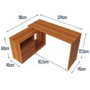 Ver imagem 5 de Mesa para Computador Flex em L ou Linear com Corrediças Telescópicas e Puxadores ABS Jequitiba