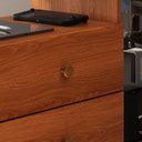 Ver mais imagens de Mesa para Computador Flex em L ou Linear com Corrediças Telescópicas e Puxadores ABS Jequitiba