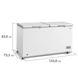 Freezer Horizontal 2 Portas Branco 508l Midea Mdrc698fzd012 - 220v - 2
