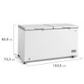 Freezer Horizontal 2 Portas Branco 508l Midea Mdrc698fzd012 - 220v - 2
