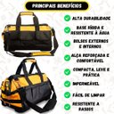 Ver imagem 7 de Bolsa para Ferramenta Mala Grande Oxford Reforçada Impermeável Resistente Fundo Rígido Electricista