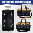 Ver imagem 6 de Bolsa para Ferramenta Mala Grande Oxford Reforçada Impermeável Resistente Fundo Rígido Electricista