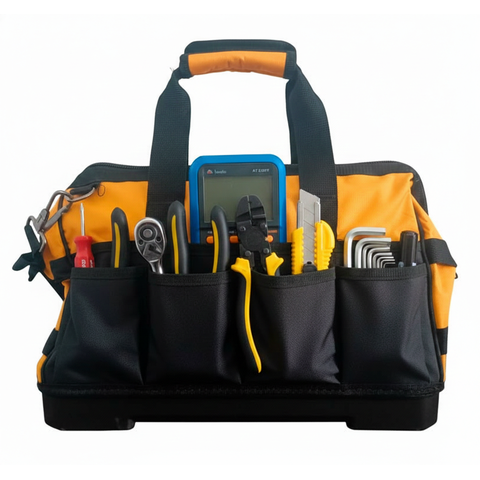 Bolsa para Ferramenta Mala Grande Oxford Reforçada Impermeável Resistente Fundo Rígido Electricista
