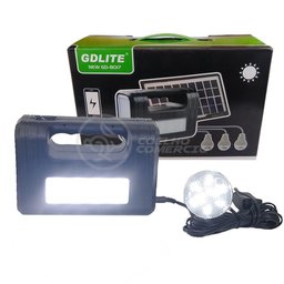 Kit Lanterna Placa Solar Carregador Portatil Emergência - 1