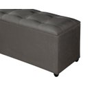 Ver imagem 4 de Recamier Baú Milão 1,30m Premium para Cama Casal Estilo Decorativo Closet Estofado Cor Cinza