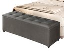Ver imagem 1 de Recamier Baú Milão 1,30m Premium para Cama Casal Estilo Decorativo Closet Estofado Cor Cinza