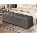 Ver imagem 2 de Recamier Baú Milão 1,30m Premium para Cama Casal Estilo Decorativo Closet Estofado Cor Cinza