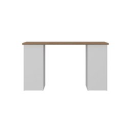 Mesa Escrivaninha para Escritório 10 Gavetas Due Ii | Artany:nogal/branco - 3