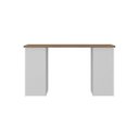 Ver imagem 3 de Mesa Escrivaninha para Escritório 10 Gavetas Due Ii | Artany:nogal/branco