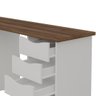 Mesa Escrivaninha para Escritório 10 Gavetas Due Ii | Artany:nogal/branco - 5