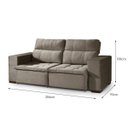 Ver imagem 3 de Sofá Retrátil 2 Lugares Extensível Cordoba FortBello Estofados