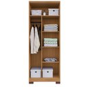 Ver imagem 3 de Armário Multiuso 2 Portas com Chave Versátil Carvalho Americano/off White - Incorplac