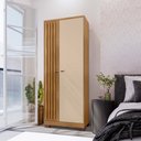 Ver imagem 2 de Armário Multiuso 2 Portas com Chave Versátil Carvalho Americano/off White - Incorplac