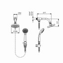 Ver imagem 2 de Chuveiro 120 Mm com Desviador e Ducha Manual Basic Cromado Celite