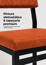 Ver imagem 5 de Cadeira Jantar Estofado Terracota Aço Preto Kit 2 Cadeira Bossa