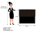 Ver imagem 3 de Cabeceira Estofada Manchester 160 Cm Queen Size Corano - Doce Sonho Móveis Cor Marrom
