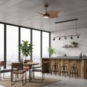 Ver imagem 3 de Ventilador de Teto com Controle Remoto Natuvent Flower Led 4 Pás Madeira Imbuia
