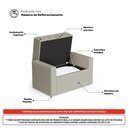 Ver imagem 6 de Cabeceira e Calçadeira Báu Solteiro Atena 90cm Capitonê Sintético Bege - Desk Design