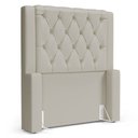 Ver mais imagens de Cabeceira e Calçadeira Báu Solteiro Atena 90cm Capitonê Sintético Bege - Desk Design