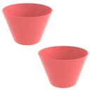 Ver imagem 1 de Kit 2 Potes Balde para Pipoca 3,8l Plástico Resistente Crippa Pipoqueira Rosa Goiaba